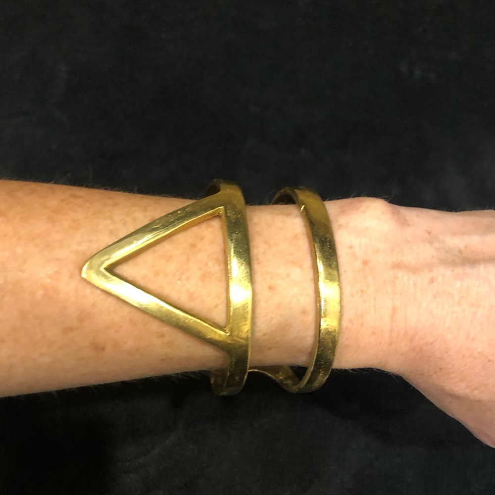 Geometric Gold Cuff Bracelet